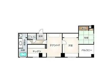 HP浄心ビル(2LDK/4階)の間取り写真