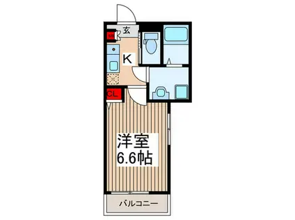 MELDIA(1K/2階)の間取り写真