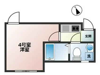 ZEST西新井本町(ワンルーム/3階)の間取り写真