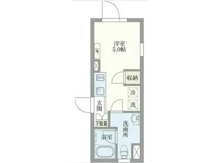 PASEO市谷台町I(ワンルーム/2階)の間取り写真
