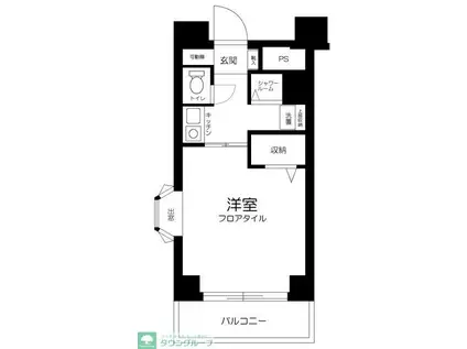 APARTMENT祐天寺(1K/3階)の間取り写真