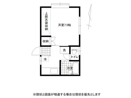 サンバーラ・ベル(1K/1階)の間取り写真