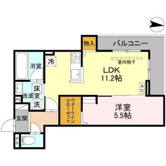 ドエル25(1LDK/1階)の間取り写真