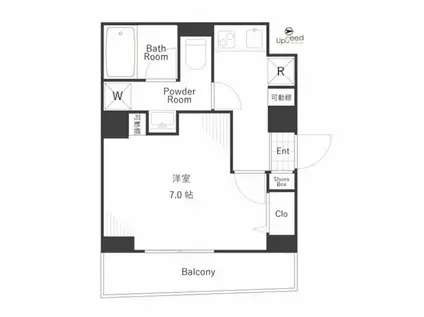 アクサス白金台(1K/7階)の間取り写真