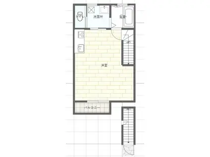 グラツィオーソ姫路市役所前(ワンルーム/2階)の間取り写真