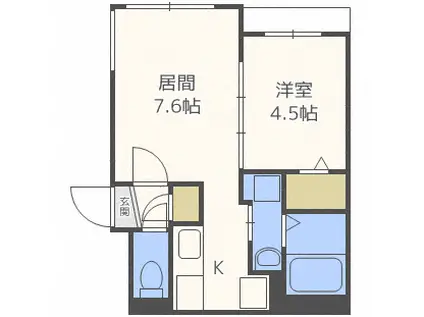 グランカルム12(1LDK/3階)の間取り写真