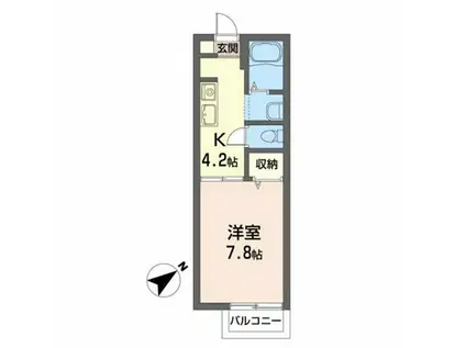 アーバンヒルズ(1K/2階)の間取り写真