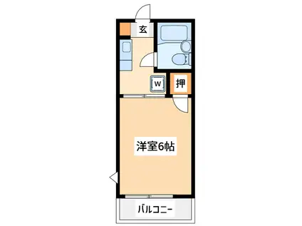 アーバンガーデニア(1K/2階)の間取り写真