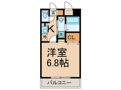 DSタワー大博通(1K/12階)の間取り写真