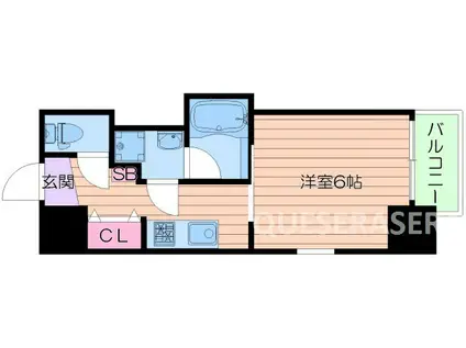 FINO(1K/11階)の間取り写真