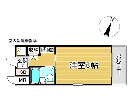 フィールドハイツ(1K/3階)の間取り写真