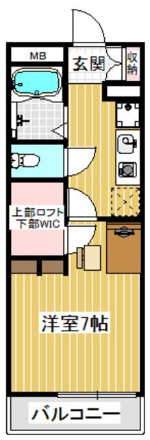レオパレスカリオストロ(1K/1階)の間取り写真
