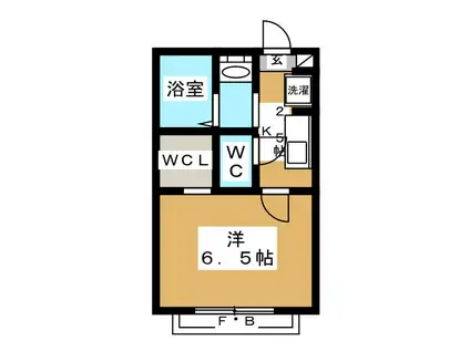 クレール戸越(1K/1階)の間取り写真