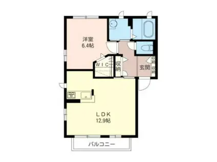 ベルセゾンA(1LDK/2階)の間取り写真