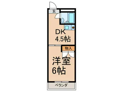 メゾン柳沢(1DK/3階)の間取り写真