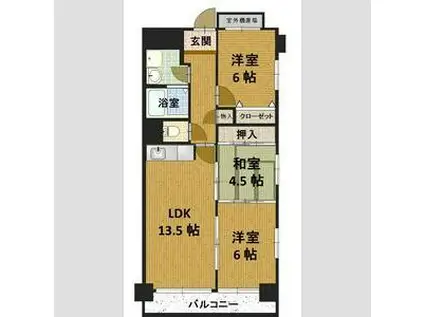 194 シティ・ライフ春田(3LDK/6階)の間取り写真
