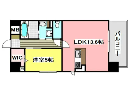 エターナ千里丘(1LDK/10階)の間取り写真