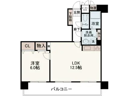 錦ヶ丘アーバンヒルズリエール(1LDK/10階)の間取り写真