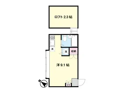 ナカフジハイム沼袋(ワンルーム/1階)の間取り写真