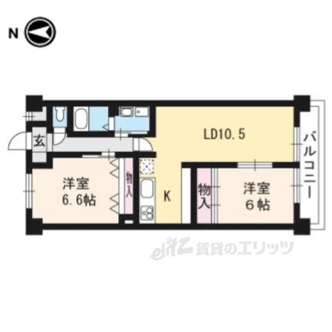 エミネンスコート(2LDK/2階)の間取り写真