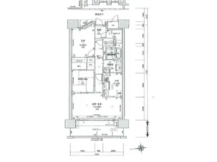 ポレスターセントラルシティ佐世保(2LDK/8階)の間取り写真