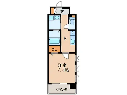 LIBERTA CARINO(1K/4階)の間取り写真