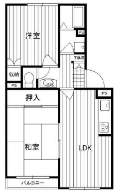 カーサ南流山(2LDK/3階)の間取り写真