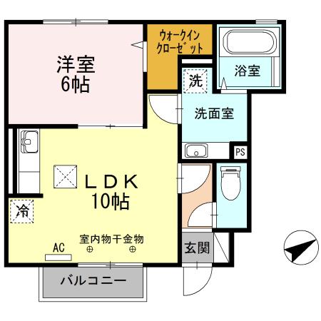 ハイツルピナス(1LDK/1階)の間取り写真