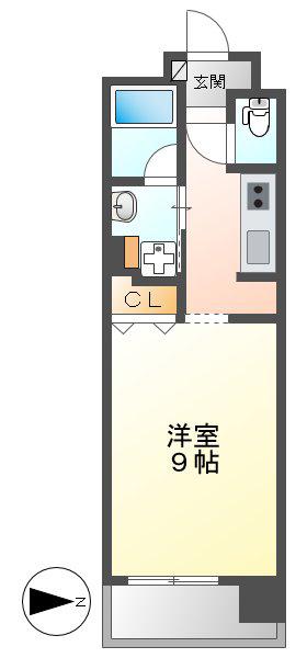 花の木ライズ(1K/3階)の間取り写真