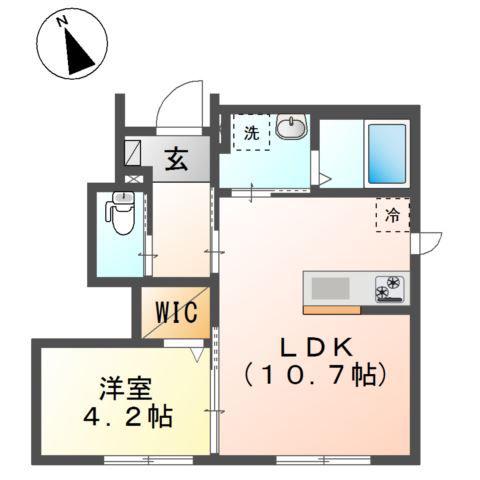 メゾン瑞祥(1LDK/1階)の間取り写真