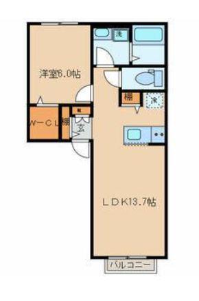 リ・ブラン荻窪(1LDK/2階)の間取り写真