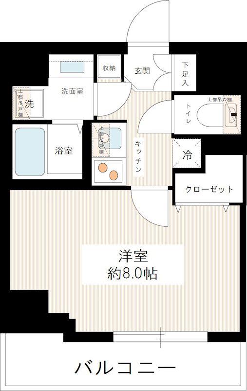 HYSLIAISON(1K/4階)の間取り写真
