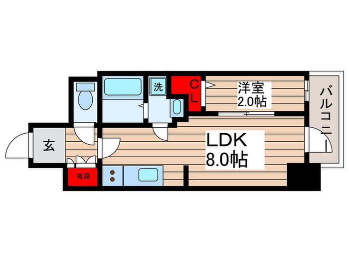 オーパスホームズ南行徳(1LDK/3階)の間取り写真