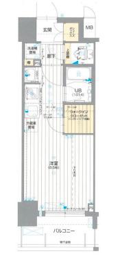 アスヴェル神戸駅前(ワンルーム/8階)の間取り写真