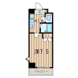 ABITARE海老名(1K/2階)の間取り写真