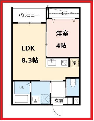 ロボットホーム千住緑町III(1LDK/1階)の間取り写真