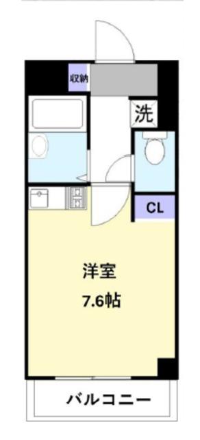 JLBグランエクリュ目黒(ワンルーム/2階)の間取り写真