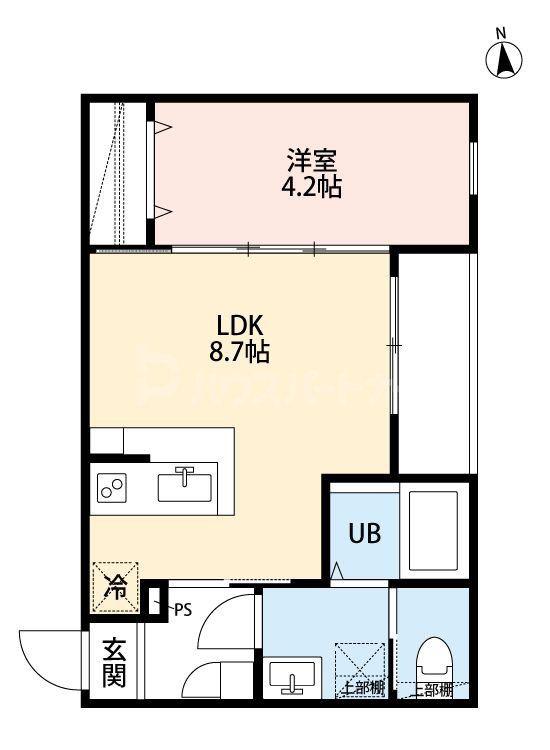 ROBOT HOME 北綾瀬(1LDK/1階)の間取り写真