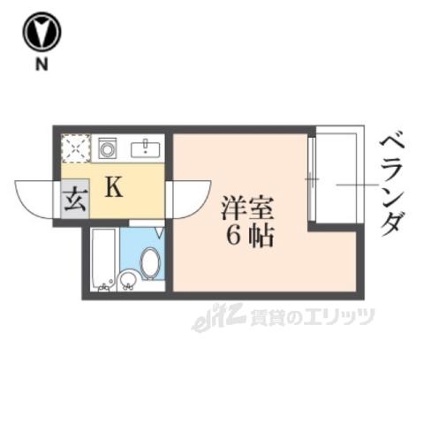 MIRUS香里園(1K/3階)の間取り写真