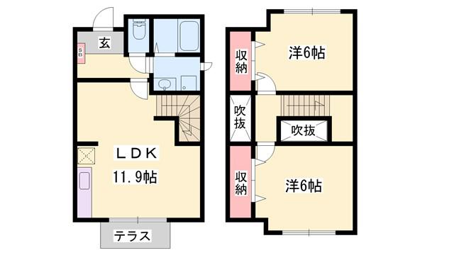 トミーラッフィナートII(2LDK/1階)の間取り写真
