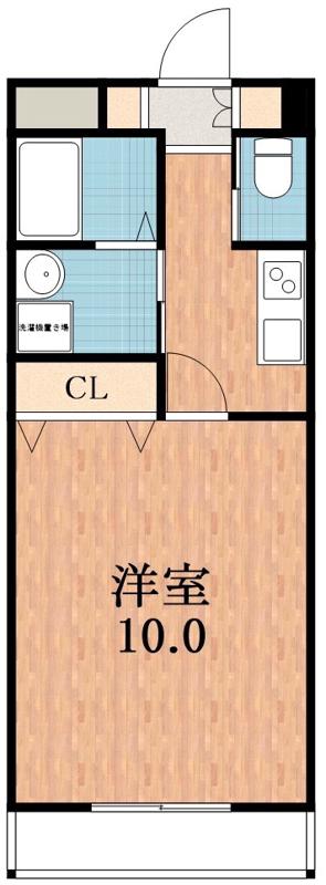 ルフランソレイユ(1K/2階)の間取り写真