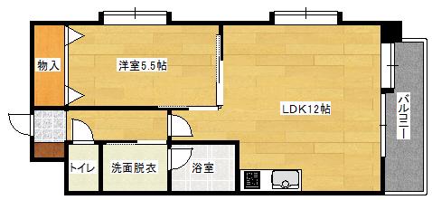 アヴニール五軒屋(1LDK/5階)の間取り写真