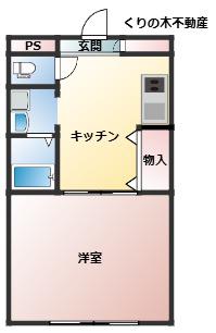 ルミウス近見 A棟(1K/1階)の間取り写真