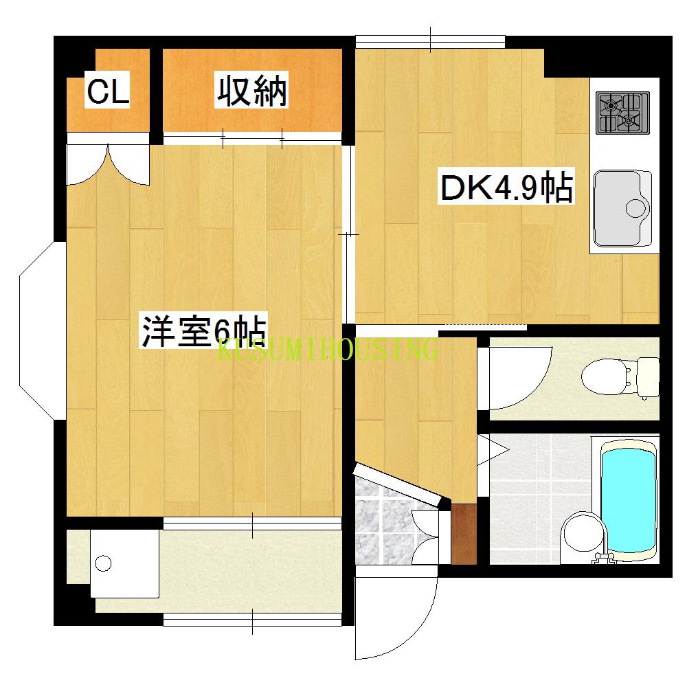 ルーセントマンション(1DK/1階)の間取り写真