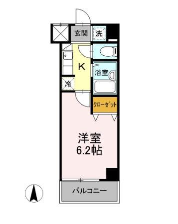 ロイヤル武蔵野(1K/7階)の間取り写真