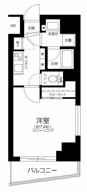 L-FLAT三田(1K/2階)の間取り写真