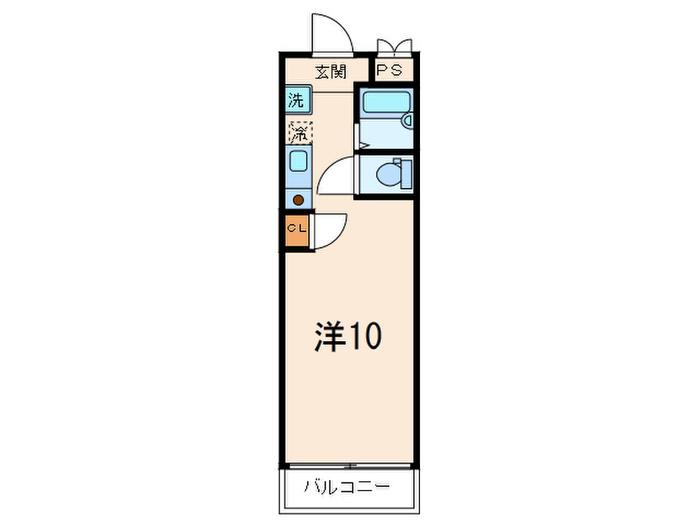 ビューライフ六甲東棟(ワンルーム/5階)の間取り写真