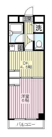 アルクレア(1DK/1階)の間取り写真