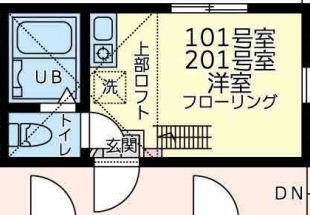 ユナイト池上サンダーボール(ワンルーム/1階)の間取り写真