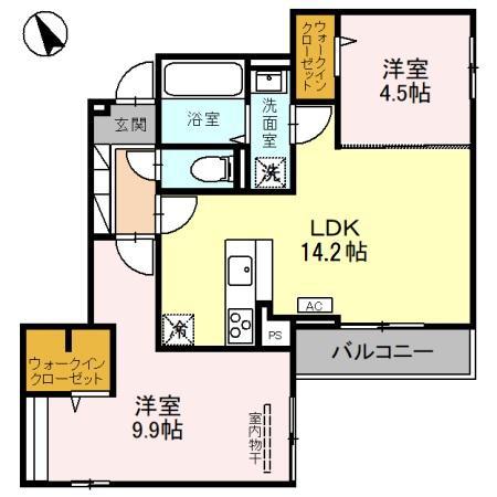 エトワールK(2LDK/3階)の間取り写真
